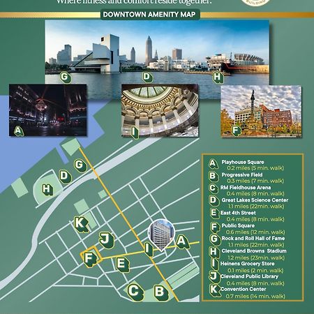 클리블랜드 2Br Unit In The Heart Of Dt With View Of Playhouse Square, Pool & Gym Access- 305 아파트 외부 사진